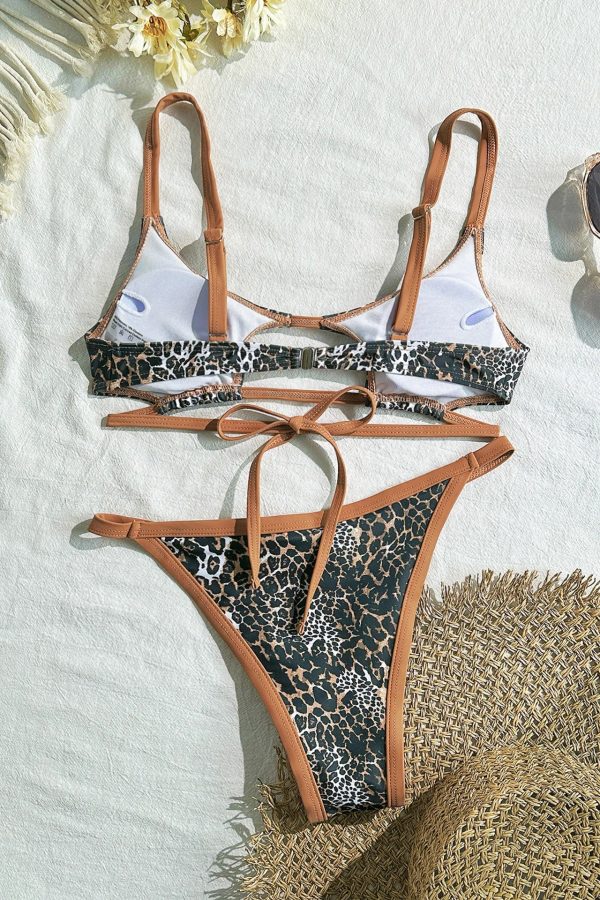 paisley leopard print two piece bikini set 15