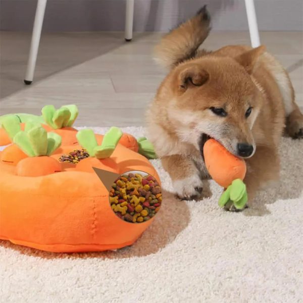 squeaky carrots enrichment interactive toy dog snuffle toy 19