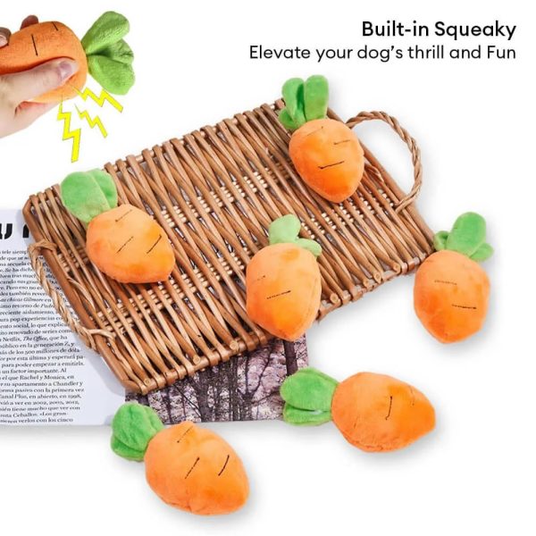 squeaky carrots enrichment interactive toy dog snuffle toy 21