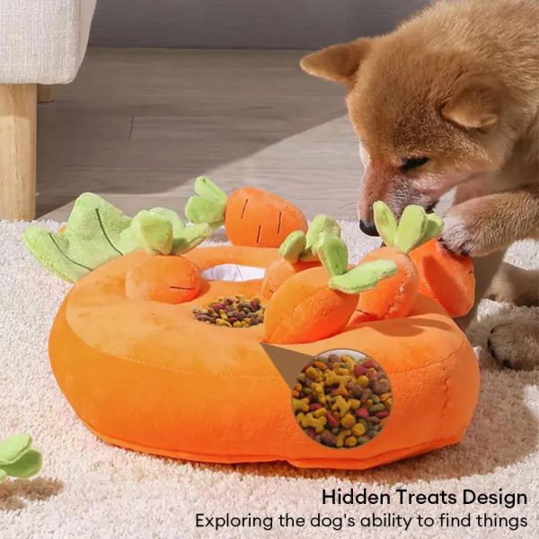 squeaky carrots enrichment interactive toy dog snuffle toy 22