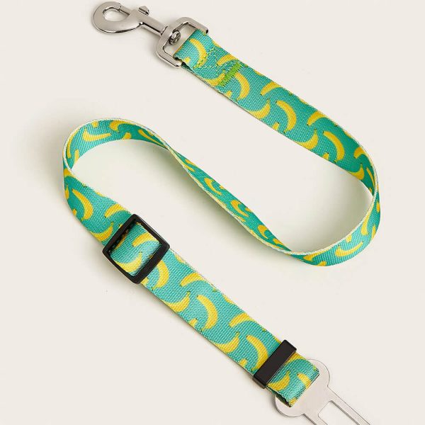 adjustable printed nylon dog leash pet car seat belt 19