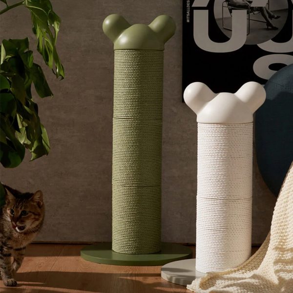 bear ear design durable paper rattan large cat scratching post 20