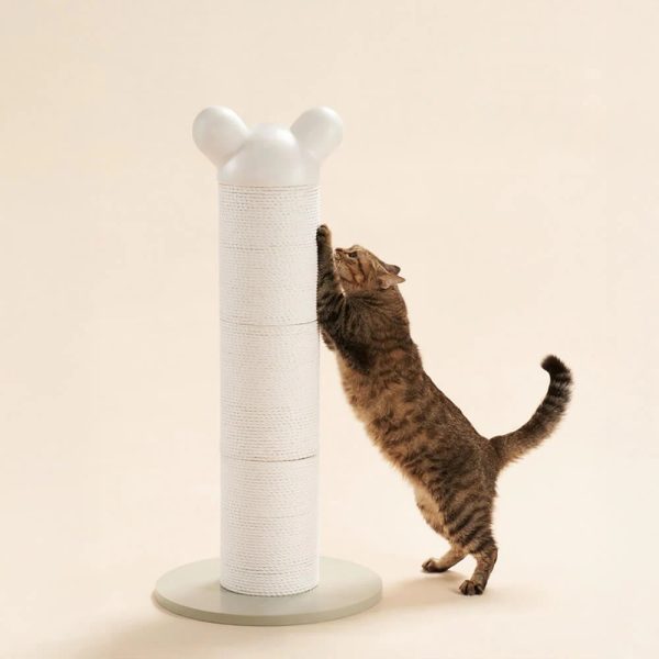 bear ear design durable paper rattan large cat scratching post 21