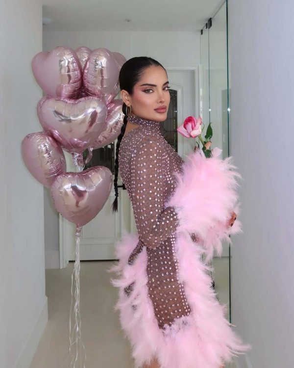 braylene rhinestone feather trimmed mini dress 20