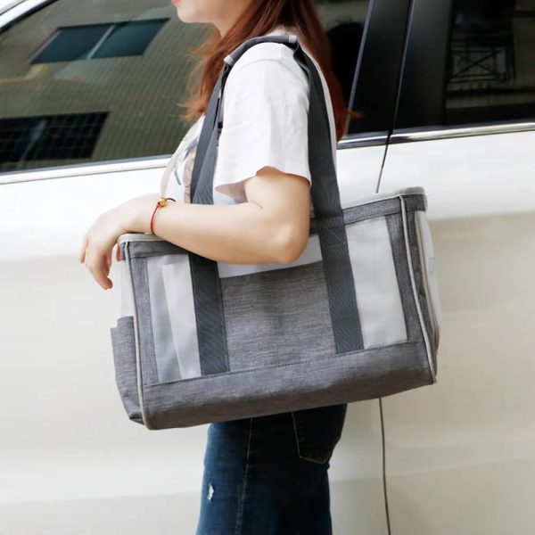 breathable mesh travel handbag crossbody cat bag 14