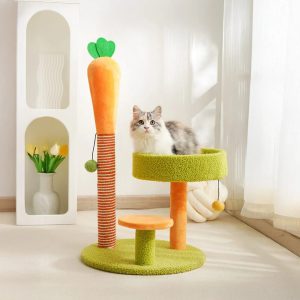 carrot sisal scratch resistant double layer platform small cat tree 11 carrot sisal scratch resistant double layer platform small cat tree 11