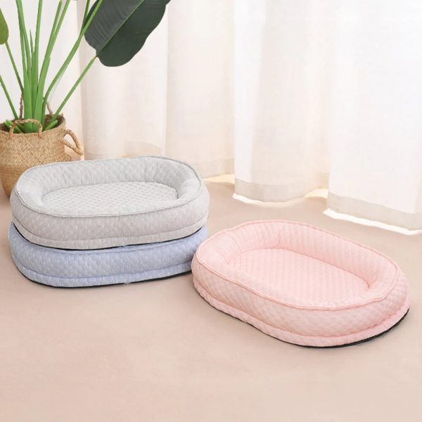 cooling comfort elevated donut oval dog bed 17