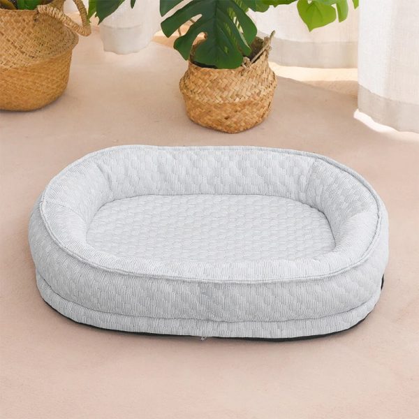 cooling comfort elevated donut oval dog bed 19