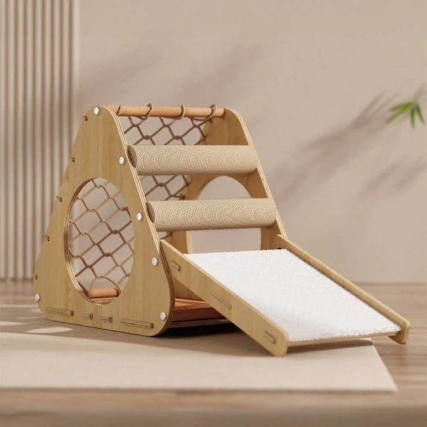 durable sisal cat scratching board with sloped climbing ramp 12