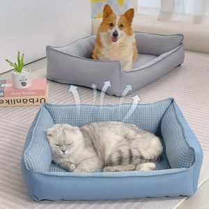 fluffy breathable cooling washable dog sofa bed 11