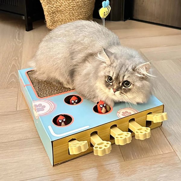 fun interactive whack a mole cat scratcher toy 12
