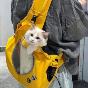 heart shaped mesh breathable canvas cat carrier bag 11