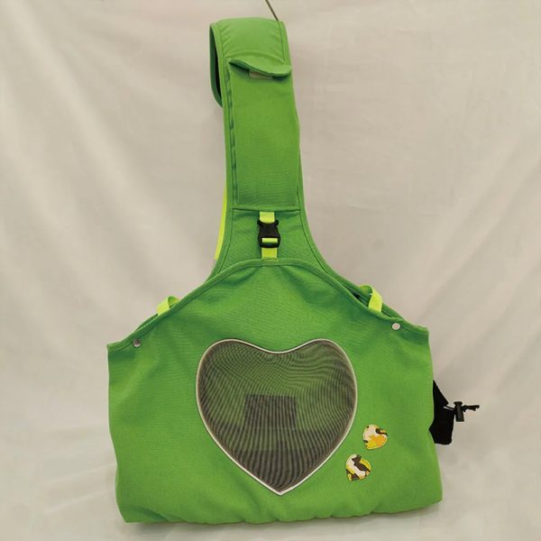 heart shaped mesh breathable canvas cat carrier bag 17