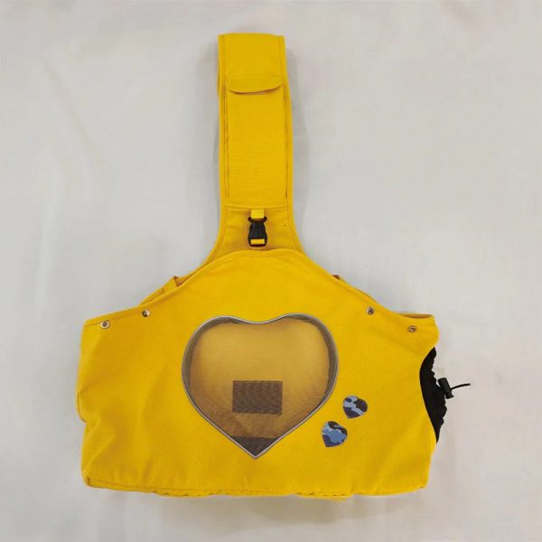 heart shaped mesh breathable canvas cat carrier bag 18