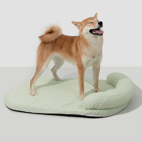 ice dot cooling breathable pet mat with pillow for cats & dogs 16