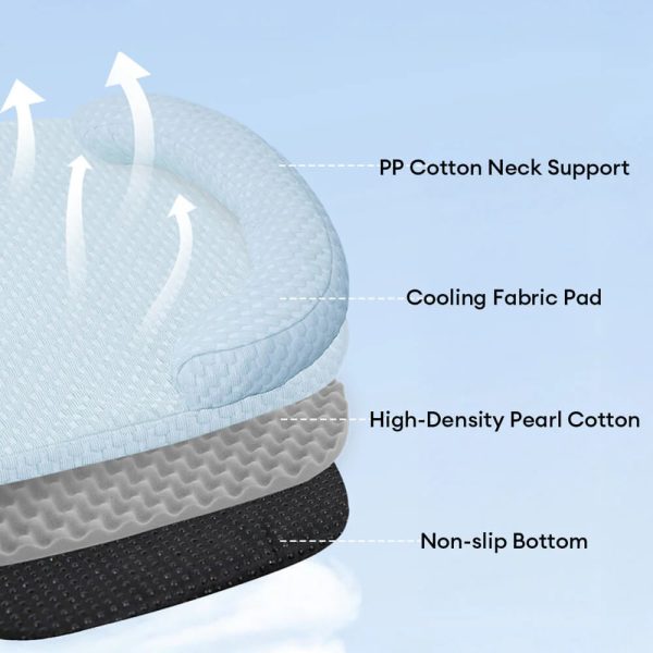 ice dot cooling breathable pet mat with pillow for cats & dogs 20