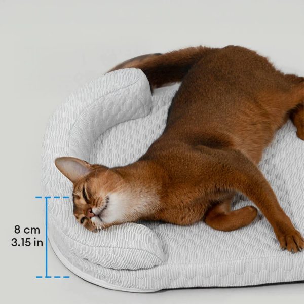 ice dot cooling breathable pet mat with pillow for cats & dogs 23