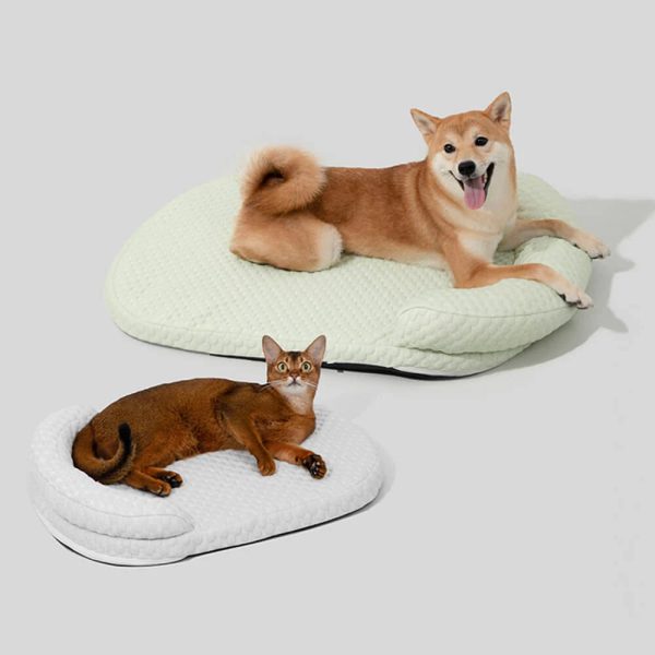 ice dot cooling breathable pet mat with pillow for cats & dogs 24