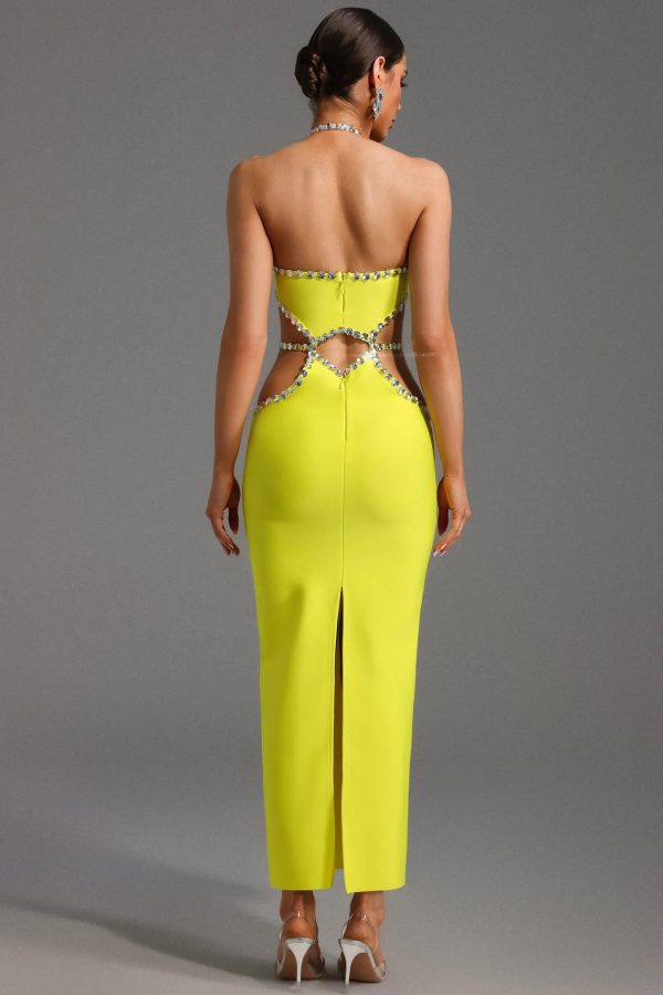 juyce halter hollow out diamond bandage maxi dress 16