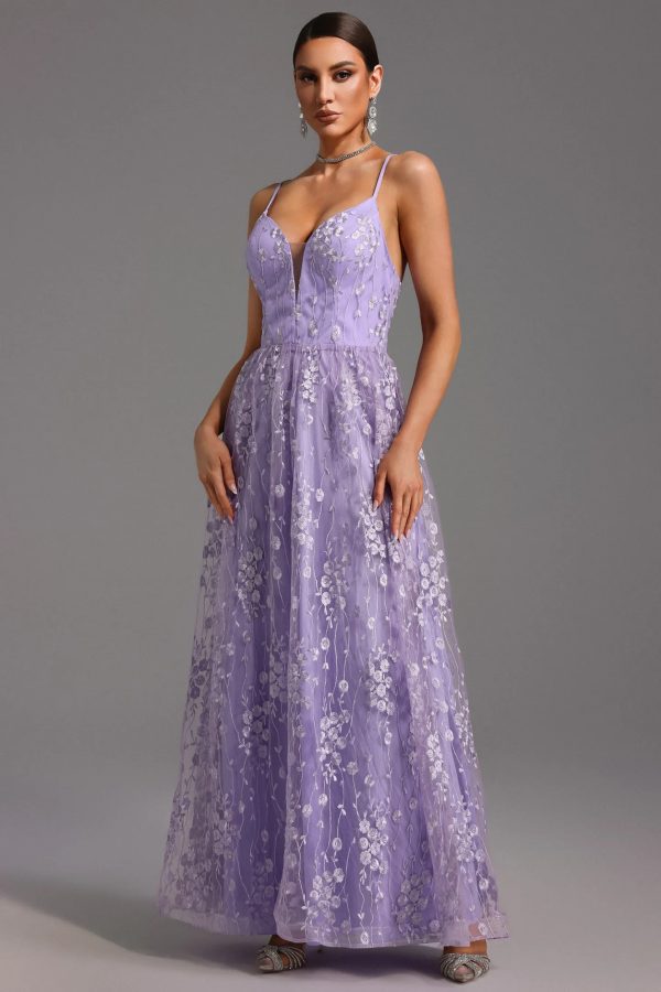 maisie lace flowers maxi dress 13