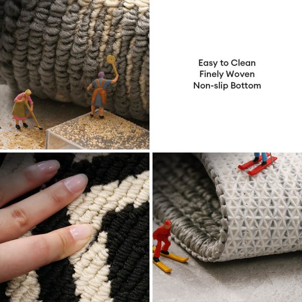 modern checkered anti stain non slip front door mat for muddy dog paws 20