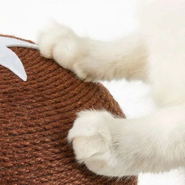 mushroom shaped natural sisal scratching post for large cats 13