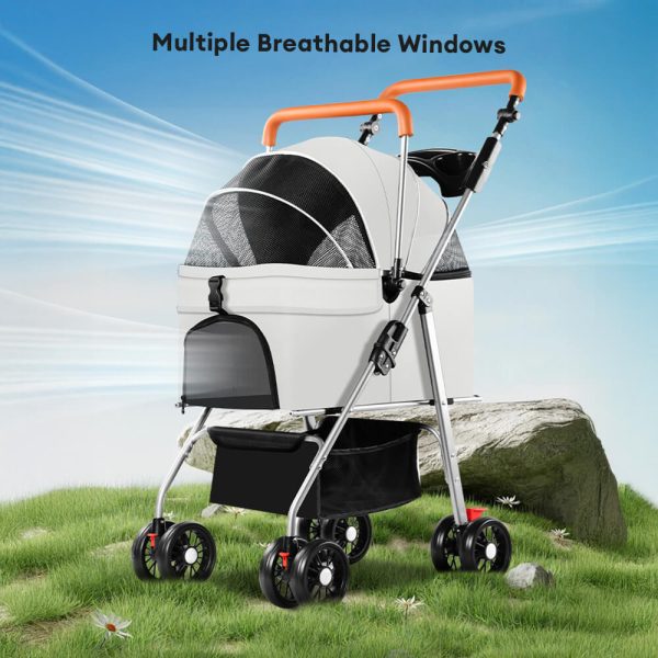 outdoor multifunctional lightweight foldable & detachable pet stroller 18
