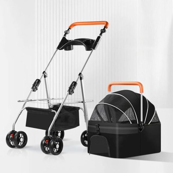 outdoor multifunctional lightweight foldable & detachable pet stroller 24