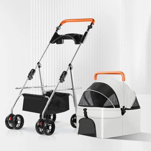 outdoor multifunctional lightweight foldable & detachable pet stroller 25
