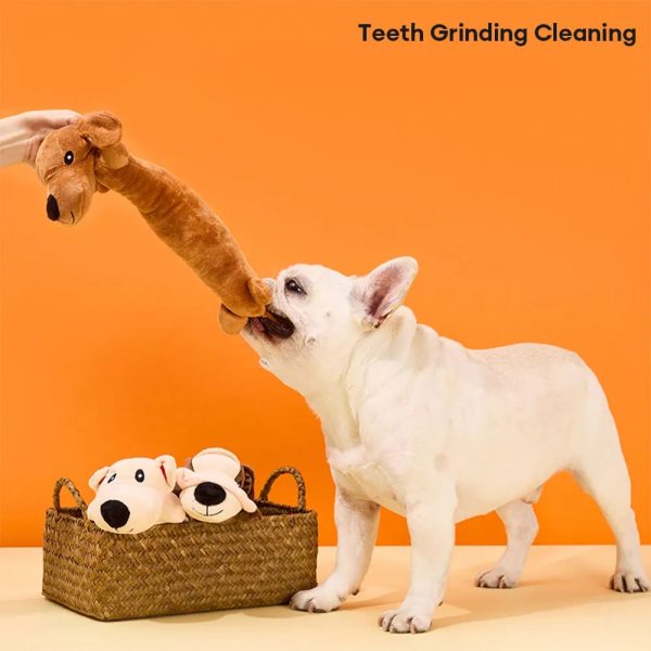 plush squeaky durable bite resistant dog chew toy 13