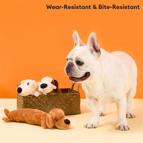 plush squeaky durable bite resistant dog chew toy 14