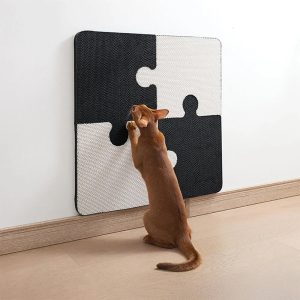 puzzle shaped self adhesive scratch resistant cat climbing wall scratching board 11