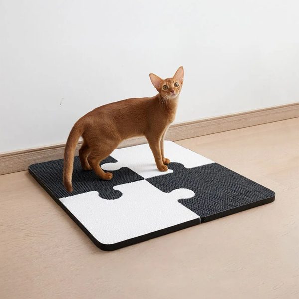 puzzle shaped self adhesive scratch resistant cat climbing wall scratching board 12