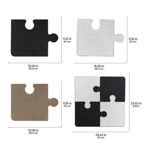 puzzle shaped self adhesive scratch resistant cat climbing wall scratching board 19