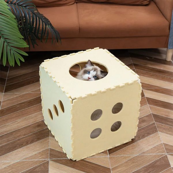 removable multifunctional scratch resistant felt cloth cat house cube 15