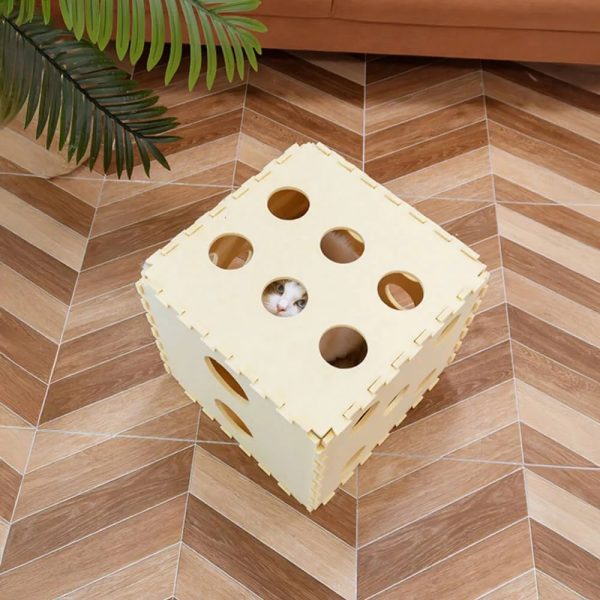 removable multifunctional scratch resistant felt cloth cat house cube 17