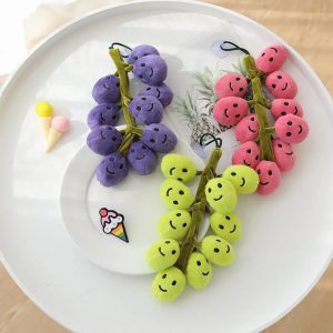 soft & interactive grape shaped squeaky dog toy 11