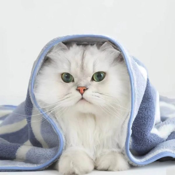 striped absorbent drying thickened soft dog & cat bath towel 18