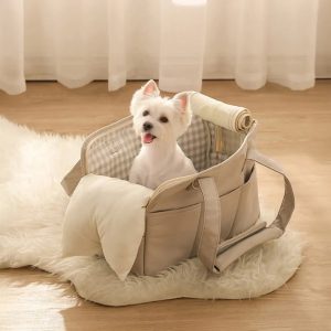 stylish plaid travel friendly dog & cat carrier bag 11