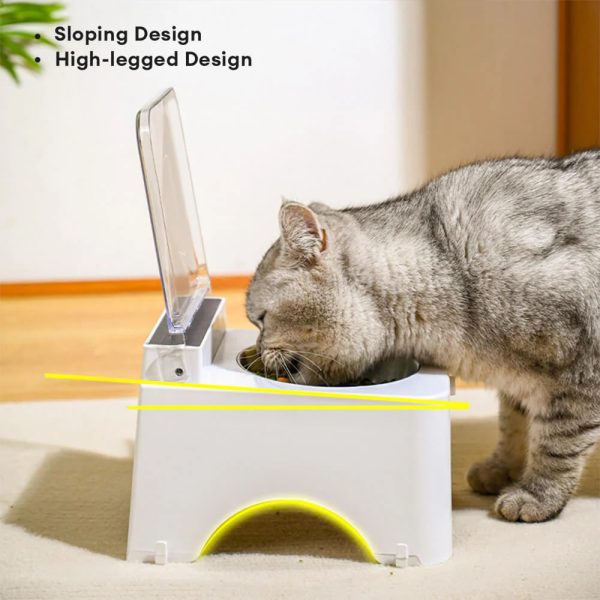 touch free induction dustproof neck guard pet feeder 14