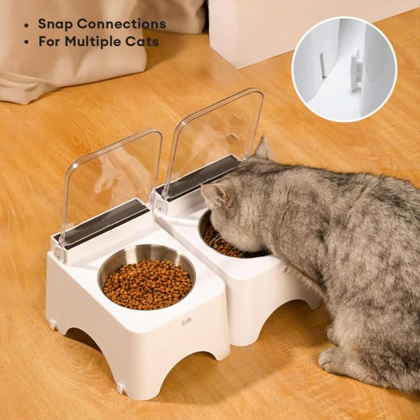 touch free induction dustproof neck guard pet feeder 15