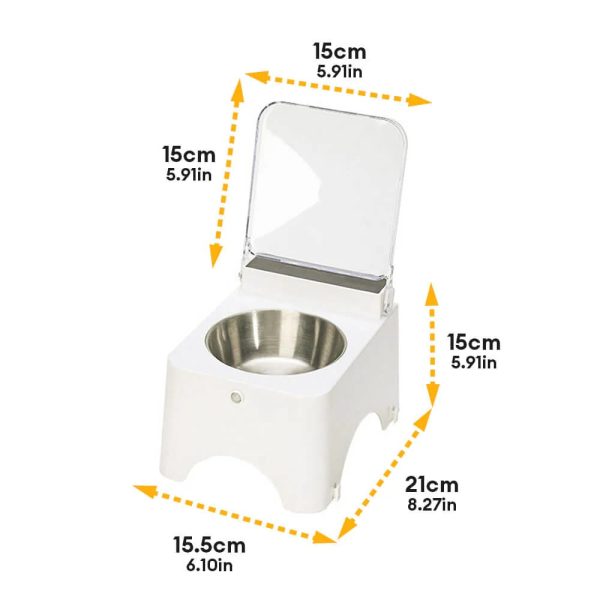 touch free induction dustproof neck guard pet feeder 18