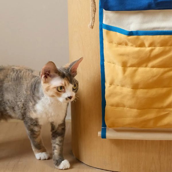 wall mounted multi pocket cat toy storage bag 17