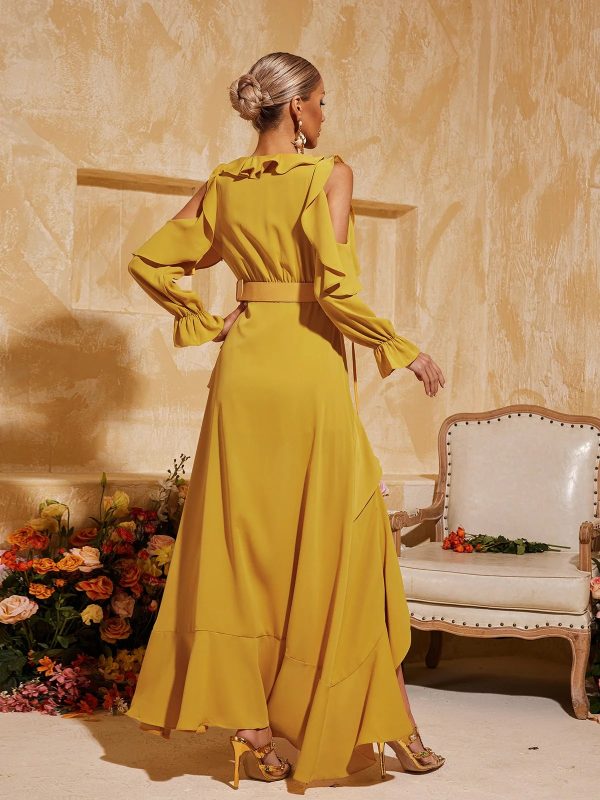 yakov ruffle tiered cutout maxi dress 16