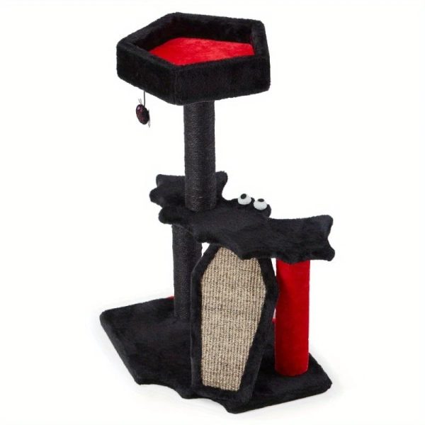 28.8 halloween gothic cat tree with scratching post 20