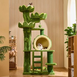 80.3 large green lotus cat climbing frame cat tree 11 80.3 large green lotus cat climbing frame cat tree 11