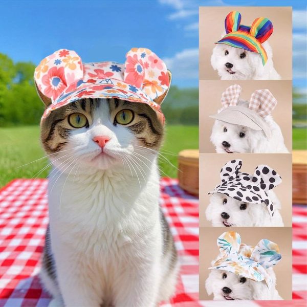 adjustable breathable sun hat for dogs & cats 12