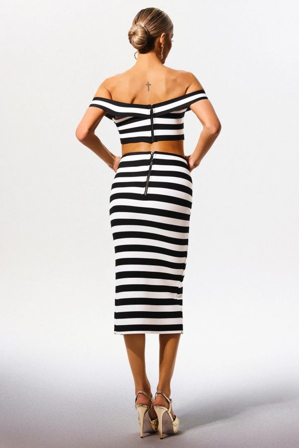 archibald black striped bandage two piece set 16
