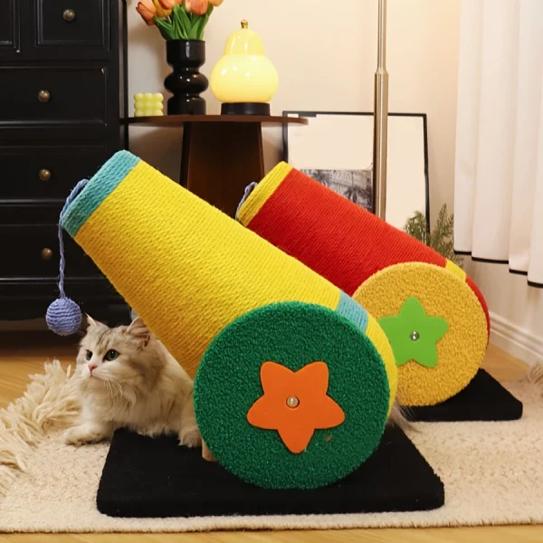 cannon shaped cat scratching post with ball 15