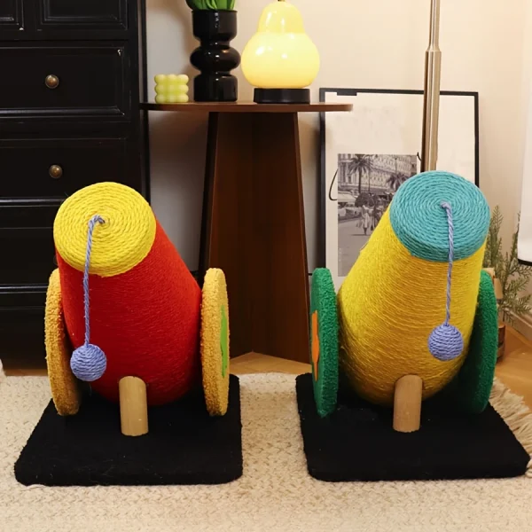 cannon shaped cat scratching post with ball 17